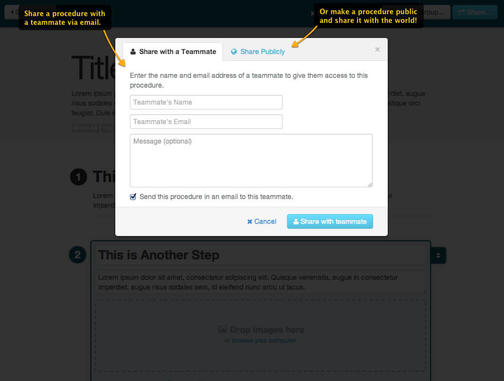 Share a Standard Operating Procedure