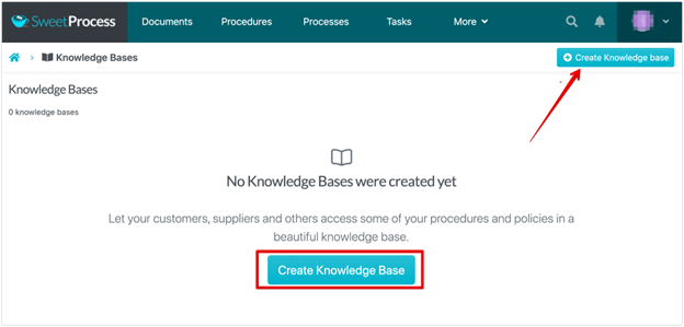 click “Create Knowledge Base.”