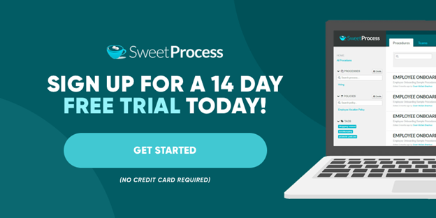 Sign up for a sweetprocess trial