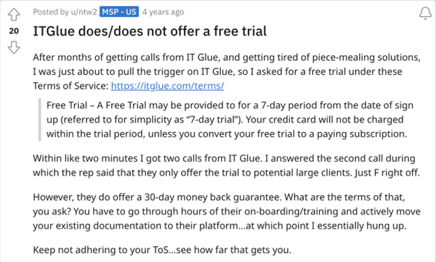 No Free Trial