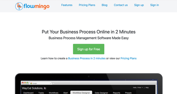 Flowmingo is a business process management software