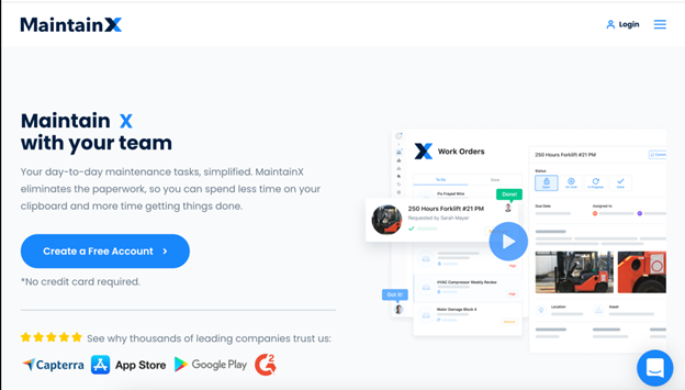 MaintainX is a software that simplifies day-to-day maintenance tasks.