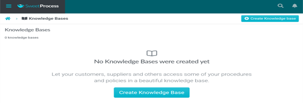 select "Create Knowledge Base" and add a title. 