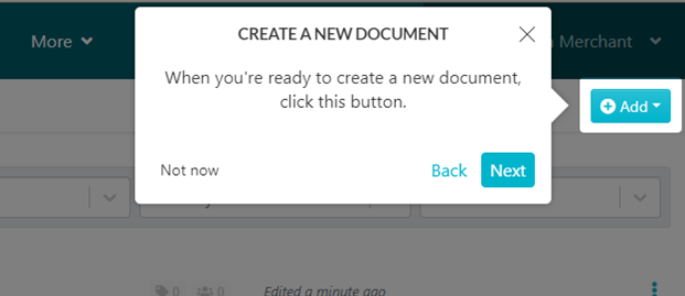 create new document