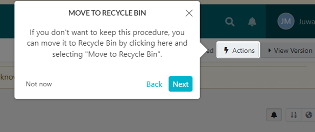 move to recycle bin