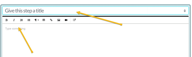 give the step a title description