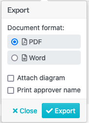 select format and export