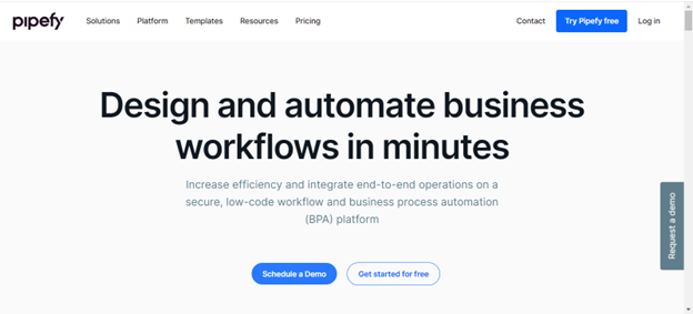 Pipefy homepage