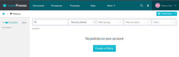 create and document policies