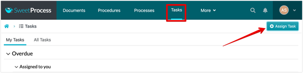 click on “Tasks,” then “Assign Task.”