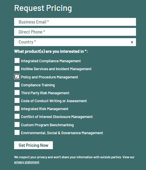 policytech pricing