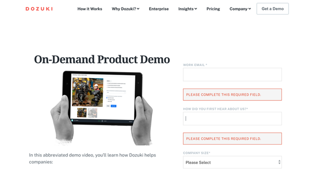 dozuki on demand product demo