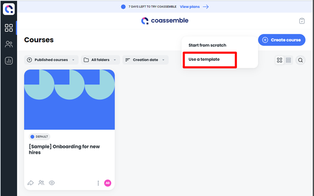 coassemble dashboard