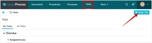 sweetprocess assign task