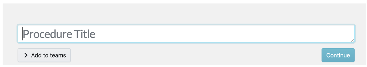 sweetprocess procedure title