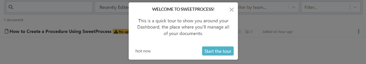 sweetprocess quick tour