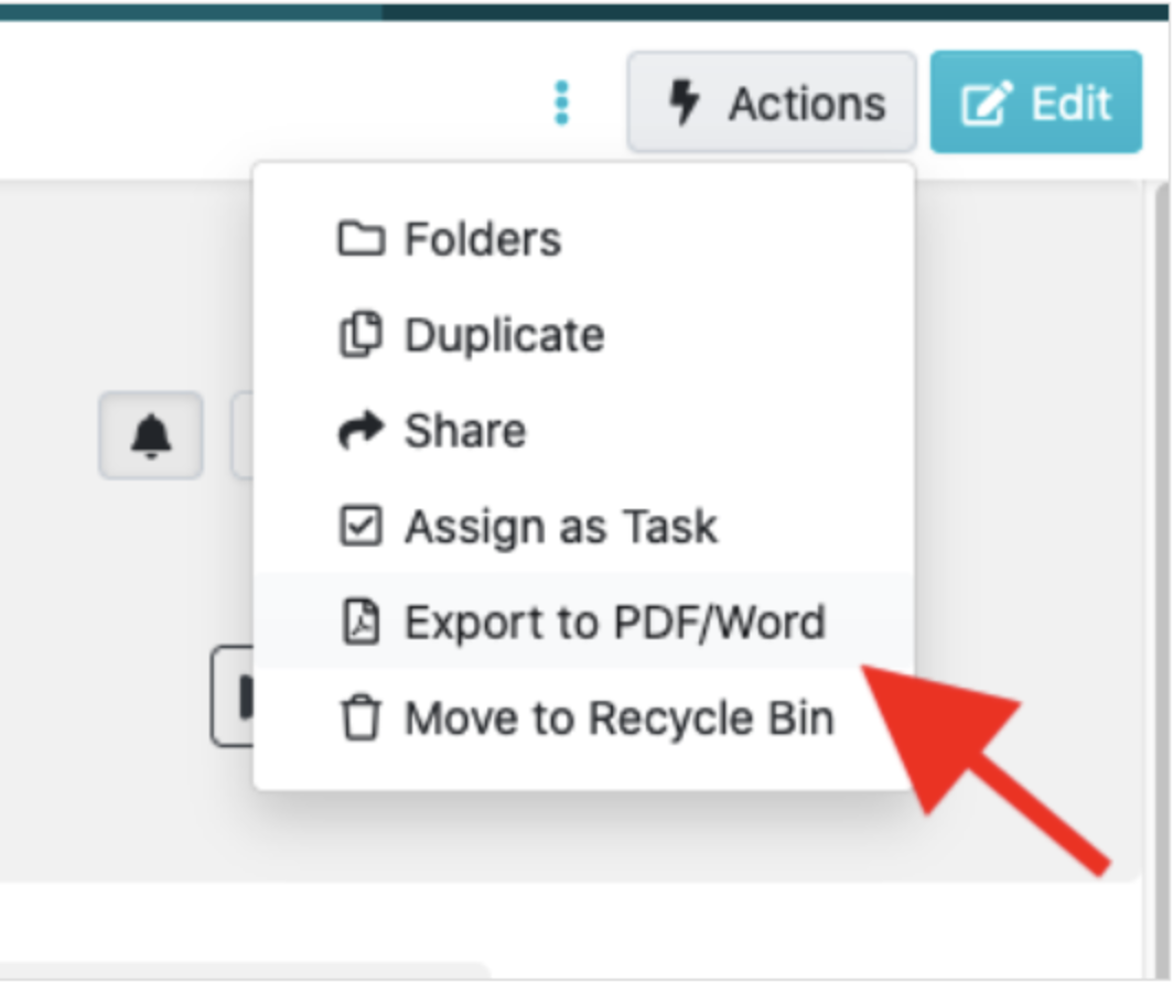 export documents easily