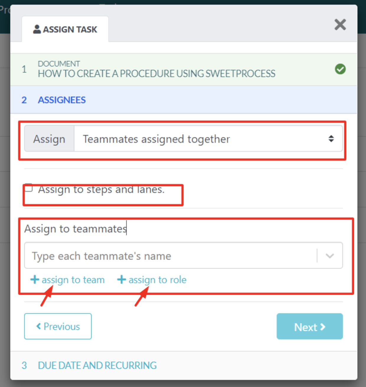assign to team