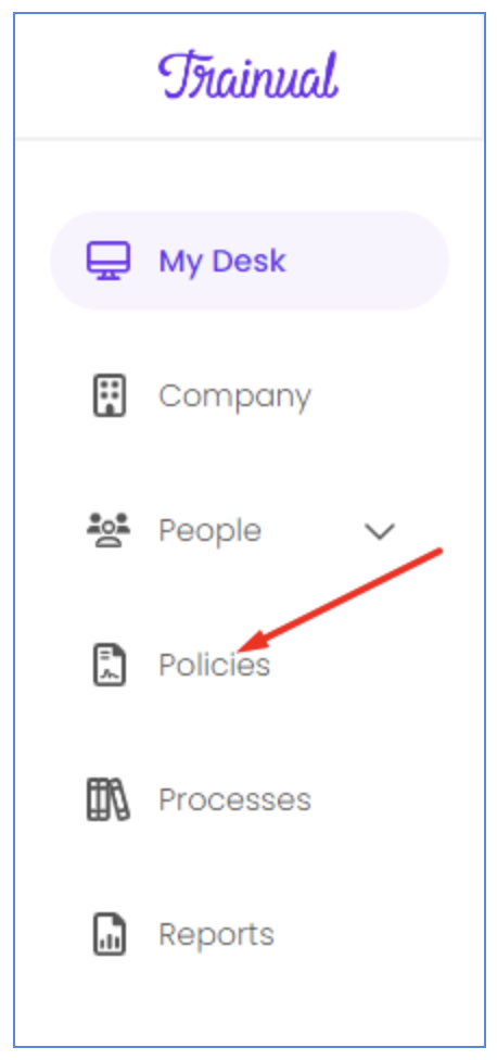 click on policies