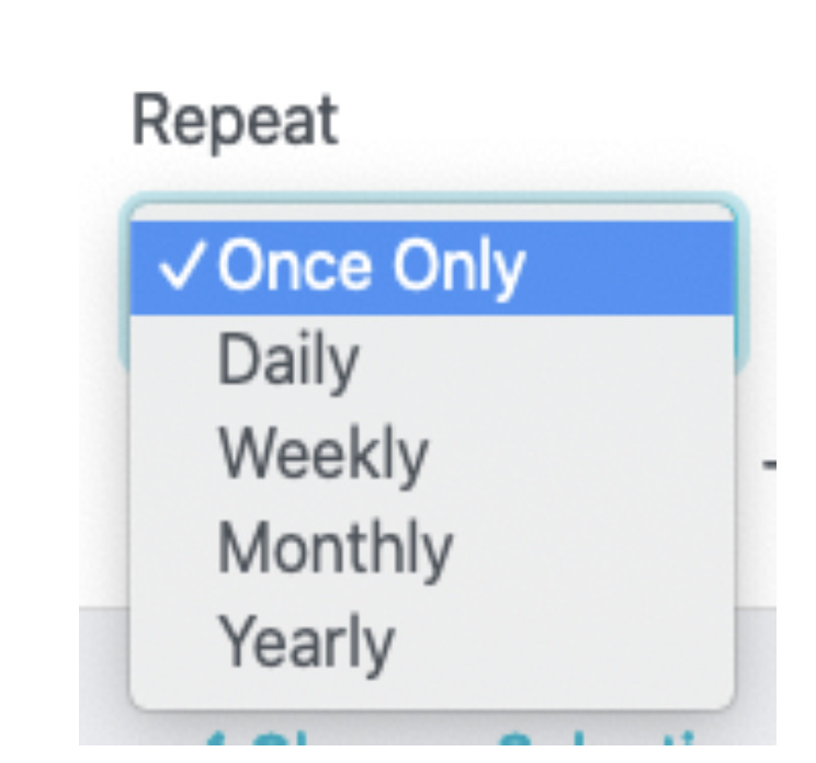 "Repeat" option