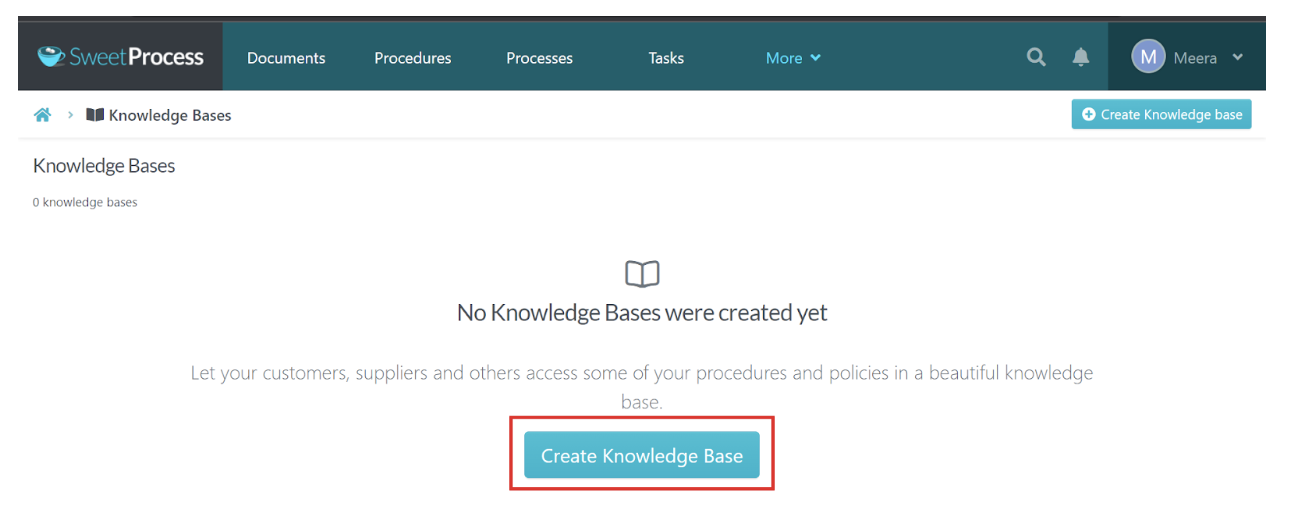 create knowledge base