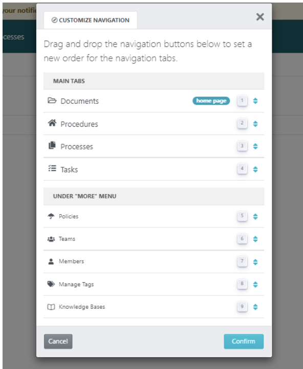 customize navigation