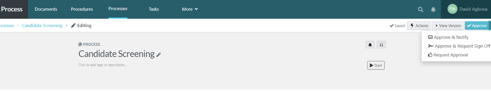 approve it yourself or request permission for approval and notify the rest of your team.