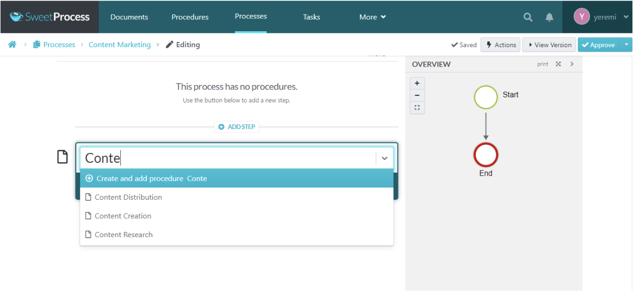 select our “Content Research” procedure