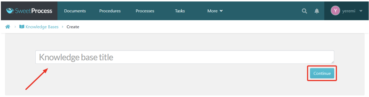 enter a title for your knowledge base