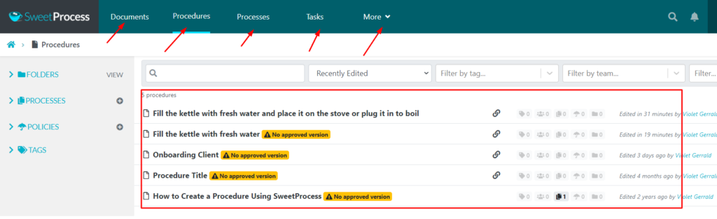 MaintainX vs. SweetProcess features and functionality 17