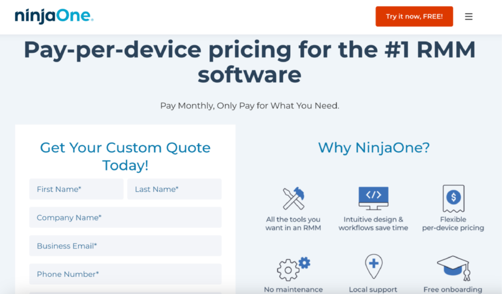NinjaOne vs. SweetProcess: Pricing 2