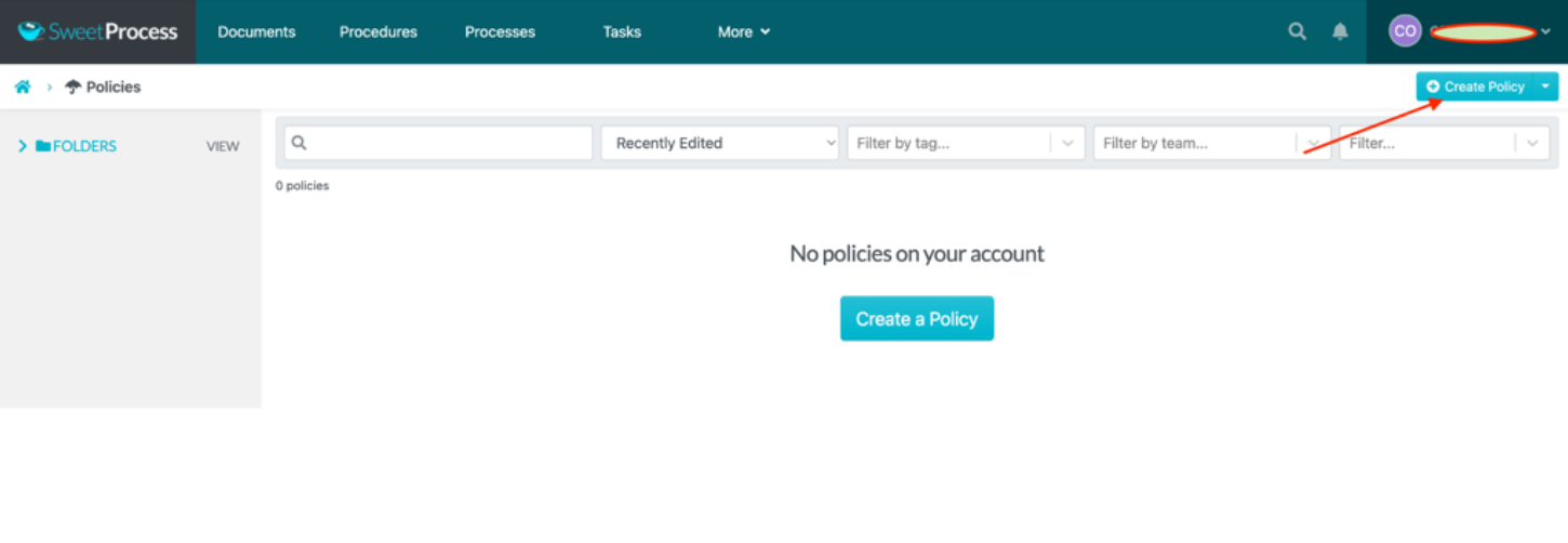 Click on “Create Policy” on the right.