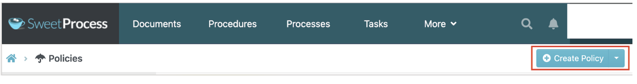 Select the “Create Policy” button on the next page.