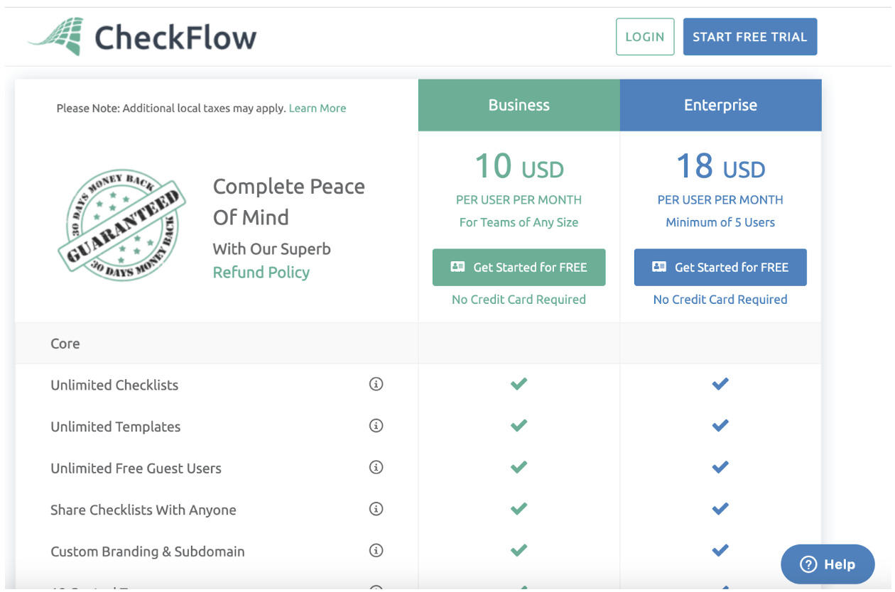 CheckFlow Pricing Structure