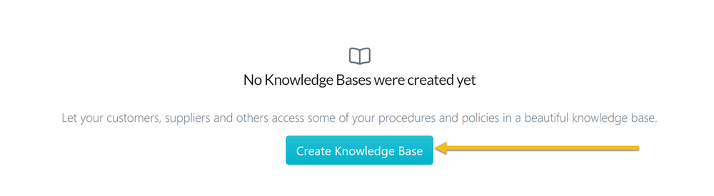 sweetProcess Create knowledge base button