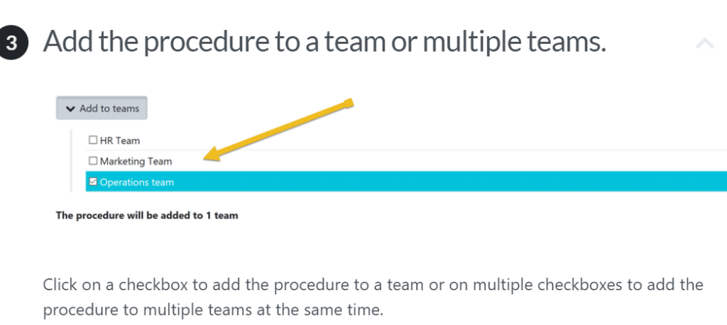 sweetprocess add procedure