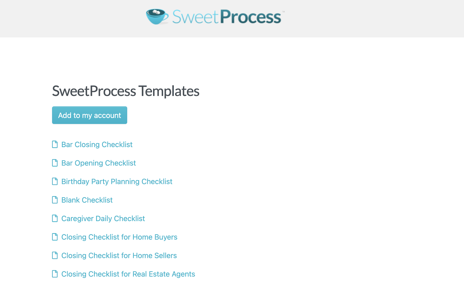 SweetProcess Templates