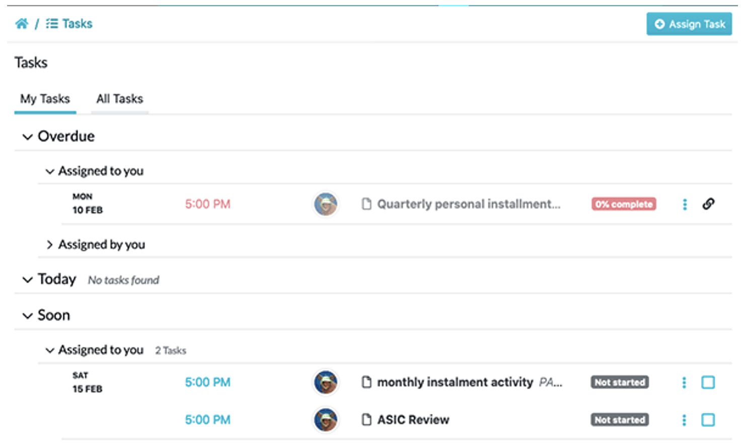 Flexible task assignment and tracking