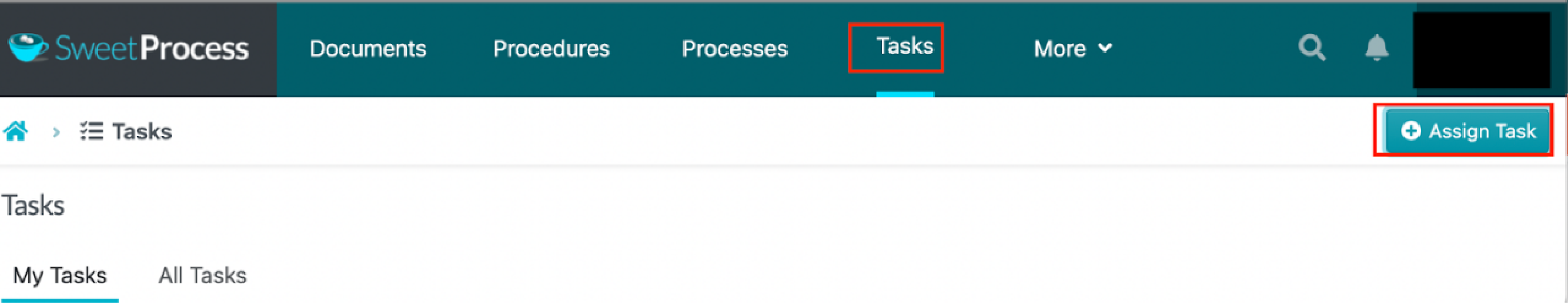 click the “Tasks” button and select “Assign Tasks.”