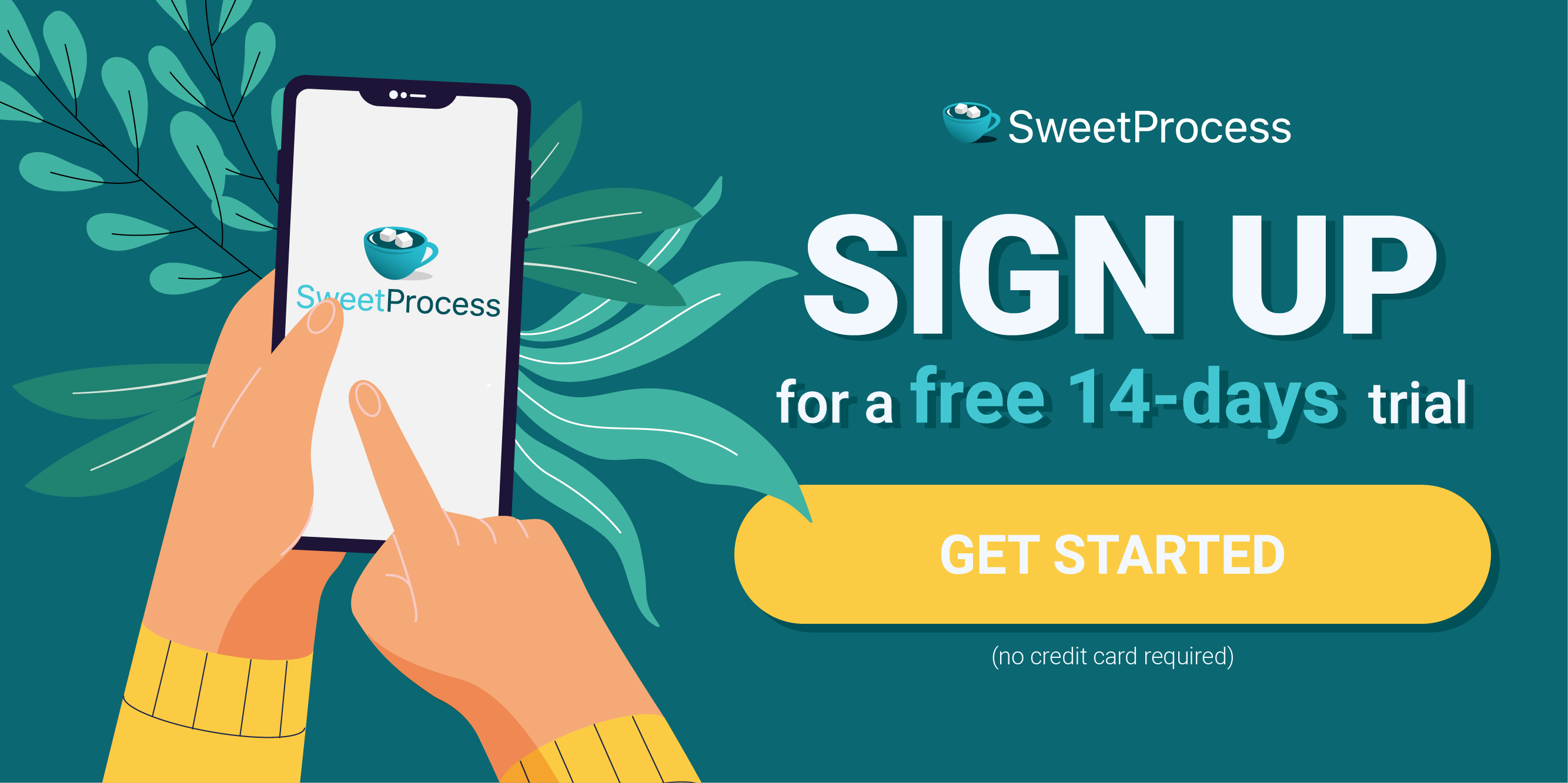 sign up for a 14 day free trial