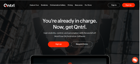 Qntrl Homepage