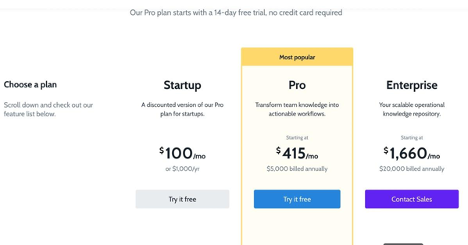 Process Street pricing plans