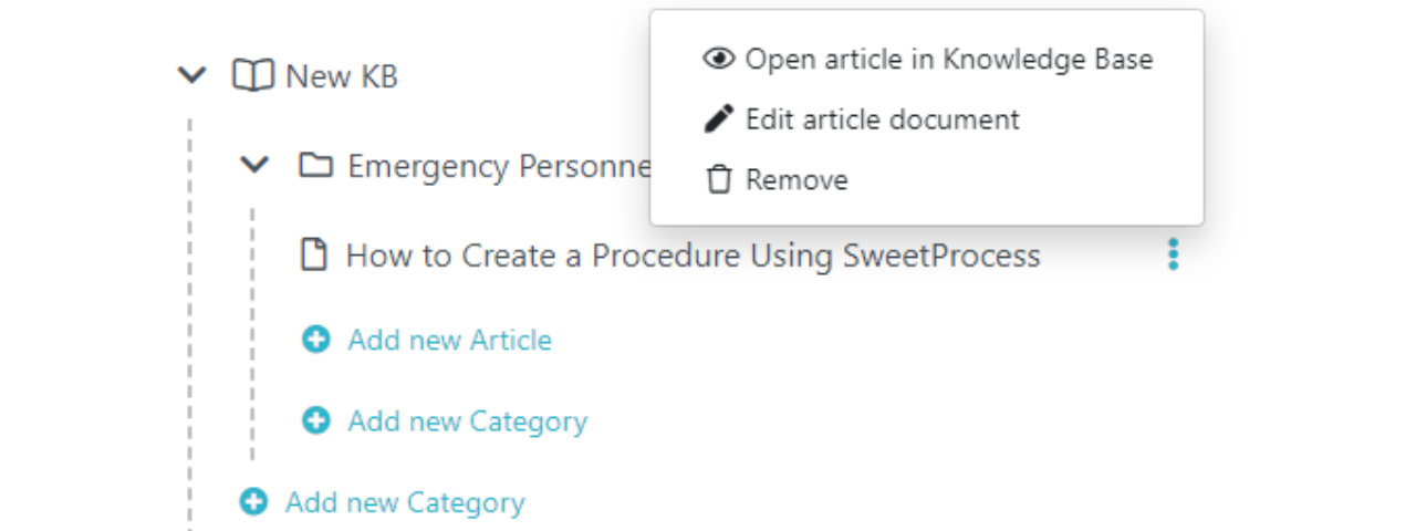 If you start typing or click on the arrowhead pointed downward, all your existing procedures will appear, and you can choose one and click the blue check mark.