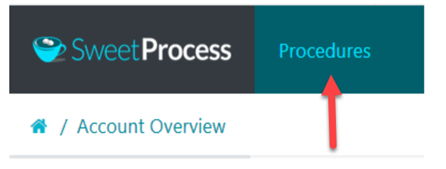 “Procedures” tab