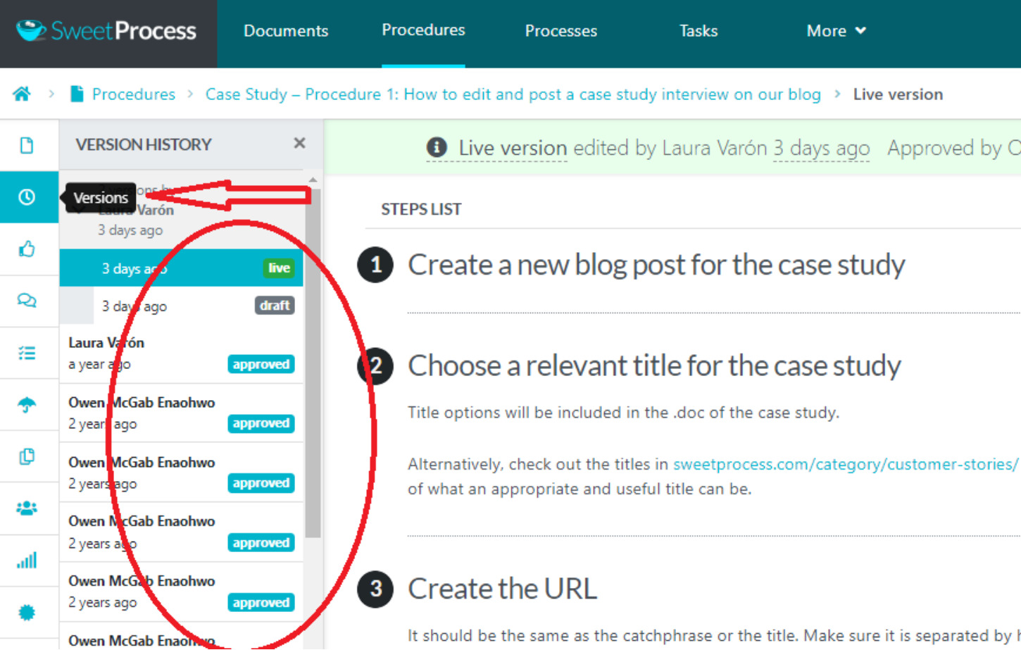 How Version Control Works in SweetProcess