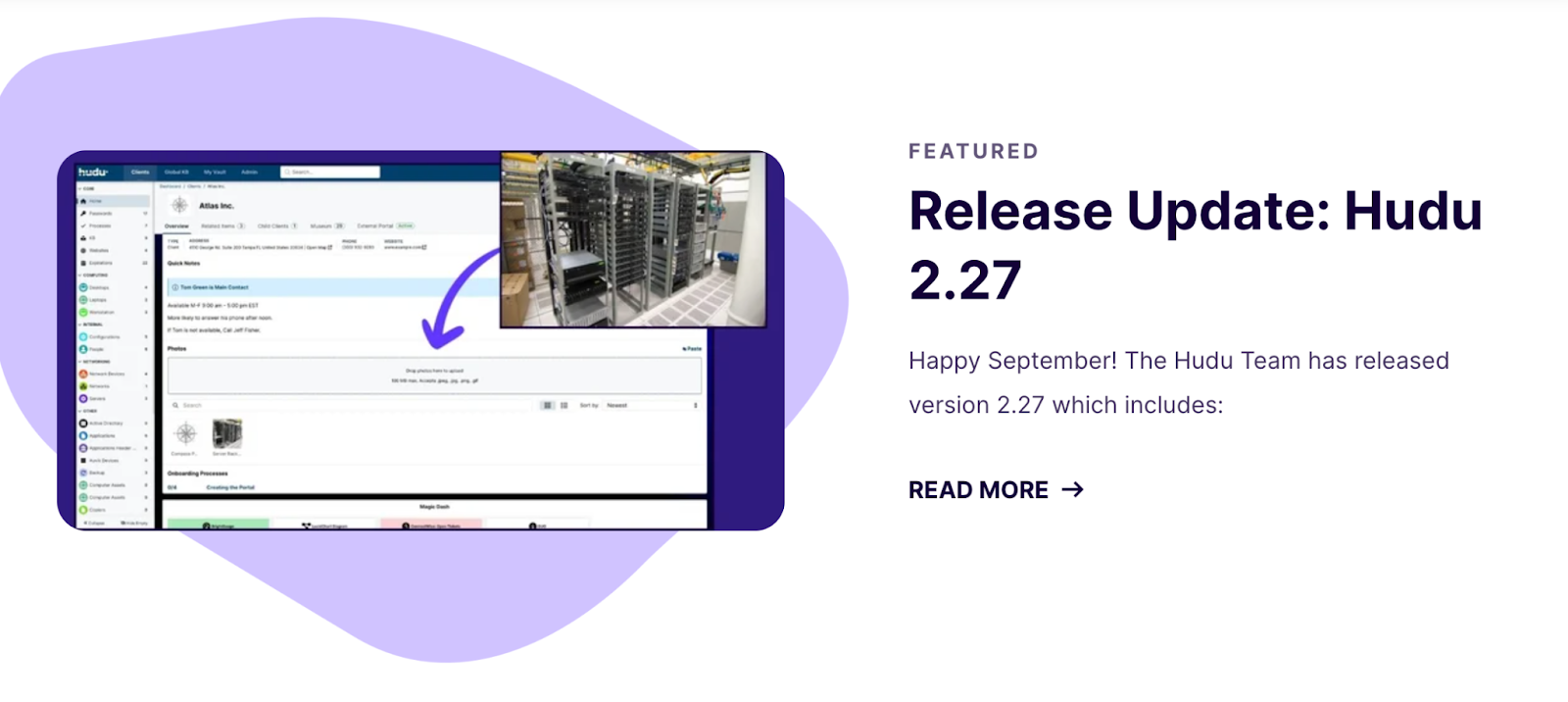 Hudu has a distinct cycle release