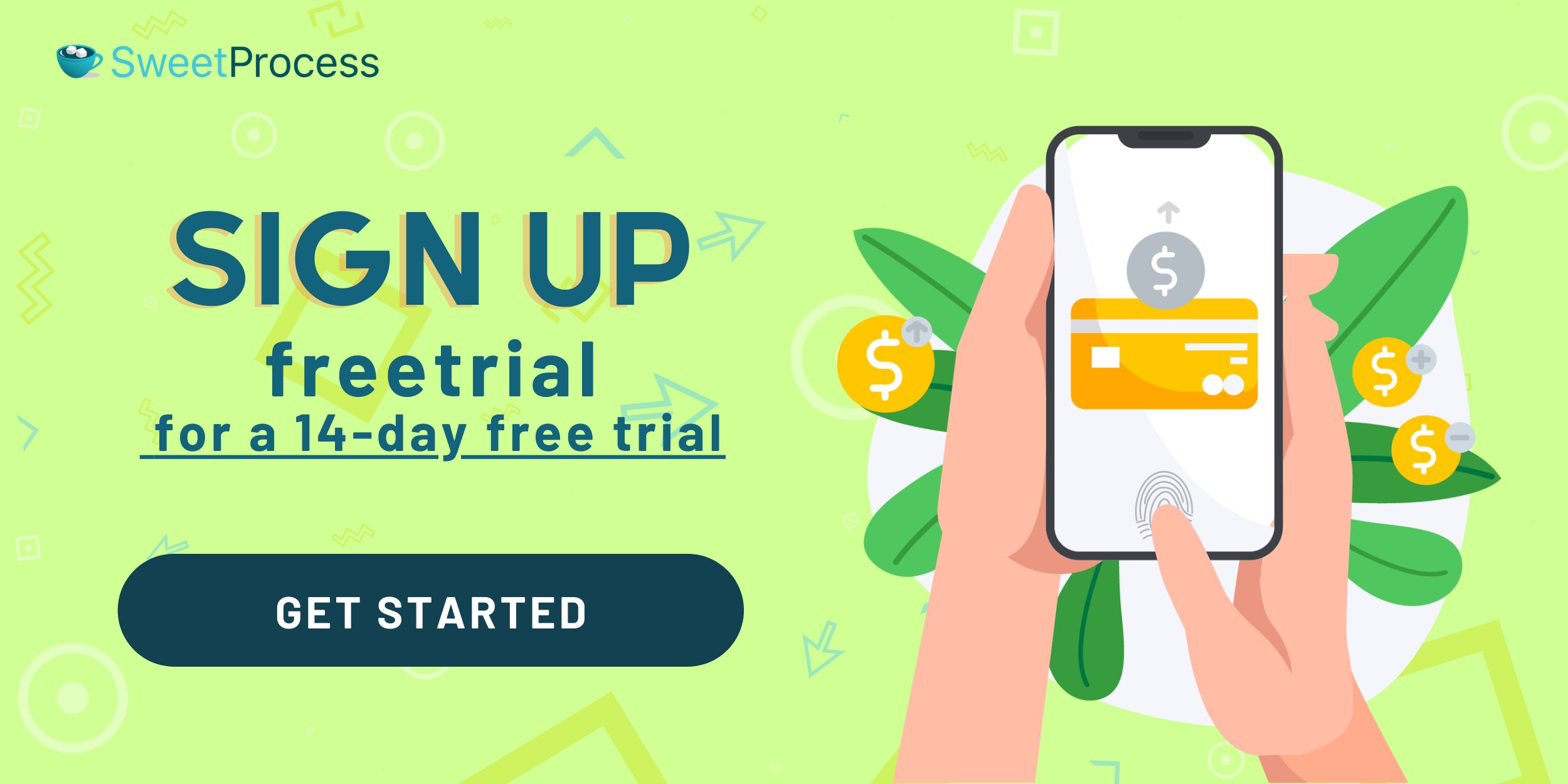 sign up for a 14 day free trial