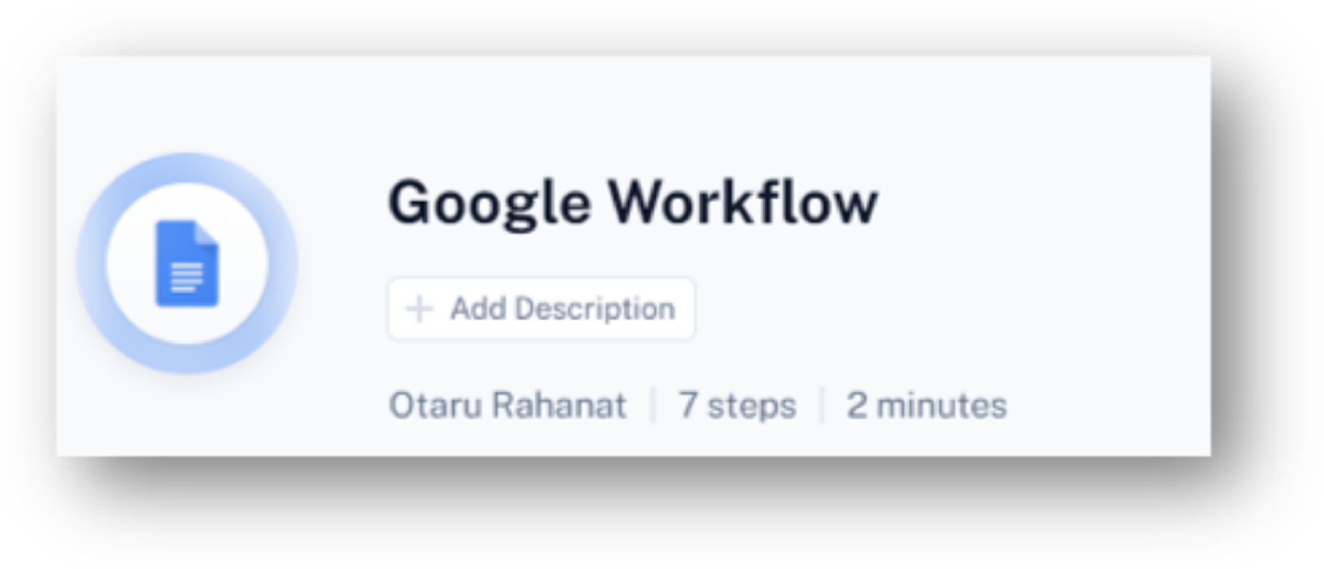 Google Workflow