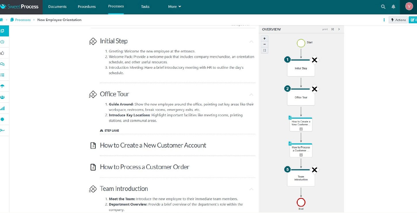 click “Approve” to make the process live and accessible to the relevant teams