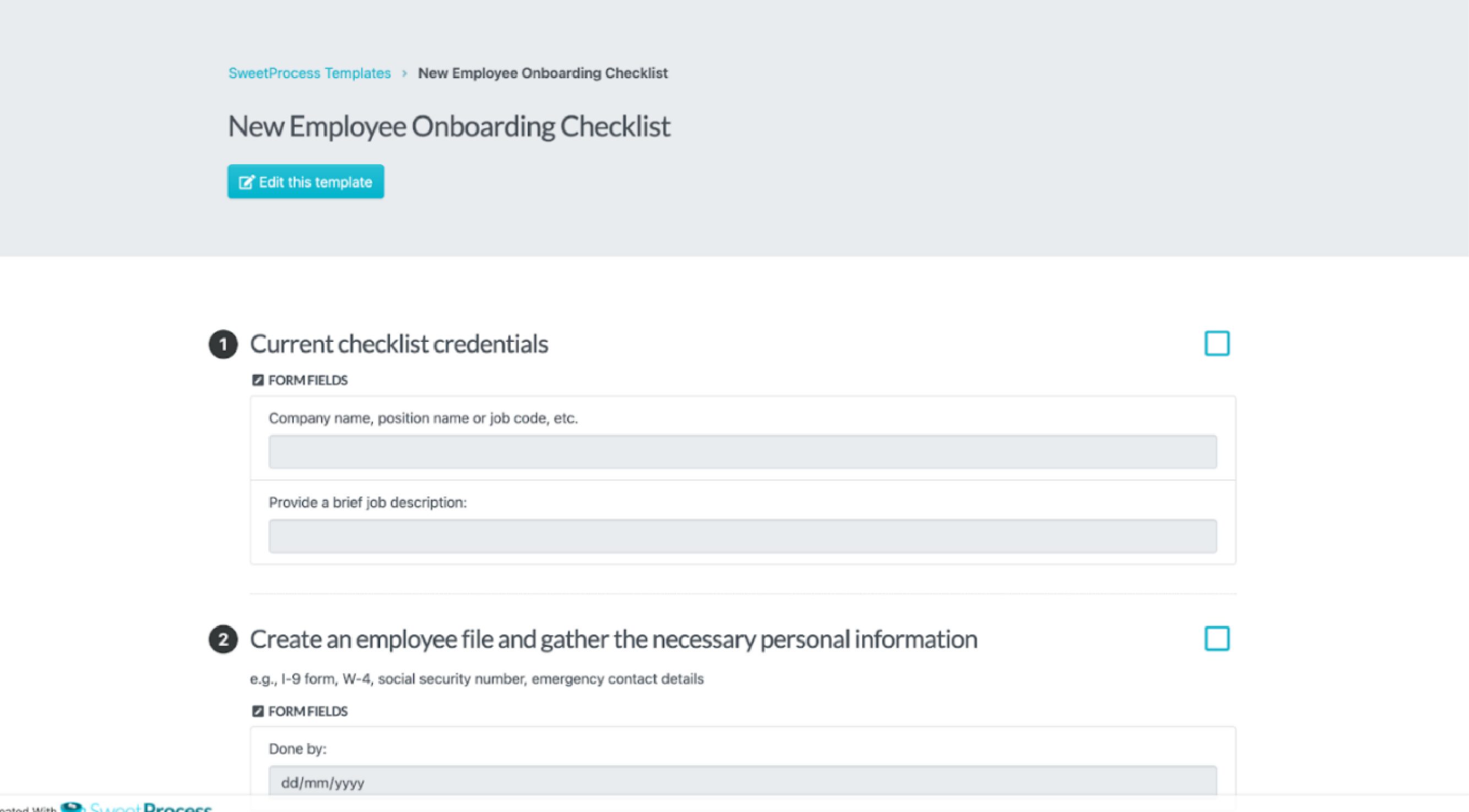 employee onboarding checklist